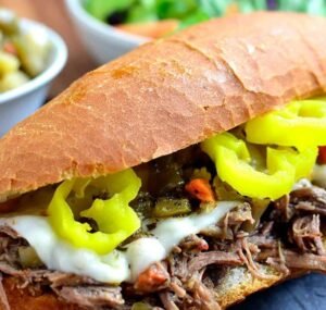 Easy Weeknight Dinner: Crockpot Italian Beef (Set It and Forget It) italian beef crockpot