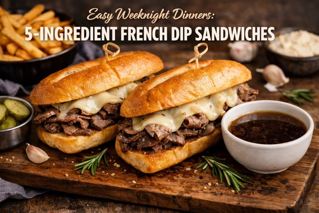 Easy Weeknight Dinners: 5-Ingredient French Dip Sandwiches 4pv7jqnyqz5