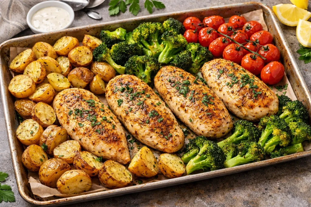 Easy Weeknight Dinners: 5-Ingredient Sheet Pan Ranch Chicken ikn3xsuwyxz 1