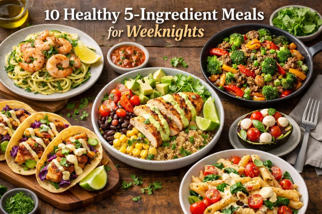 10 Healthy 5-Ingredient Meals for Weeknights re1cj2o4gyf