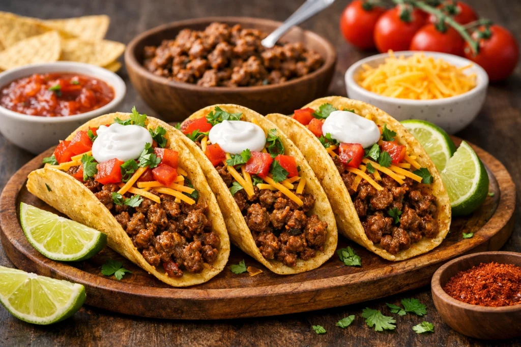 Weeknight Dinner Ideas: 5-Ingredient Easy Beef Tacos rol7oduxwa