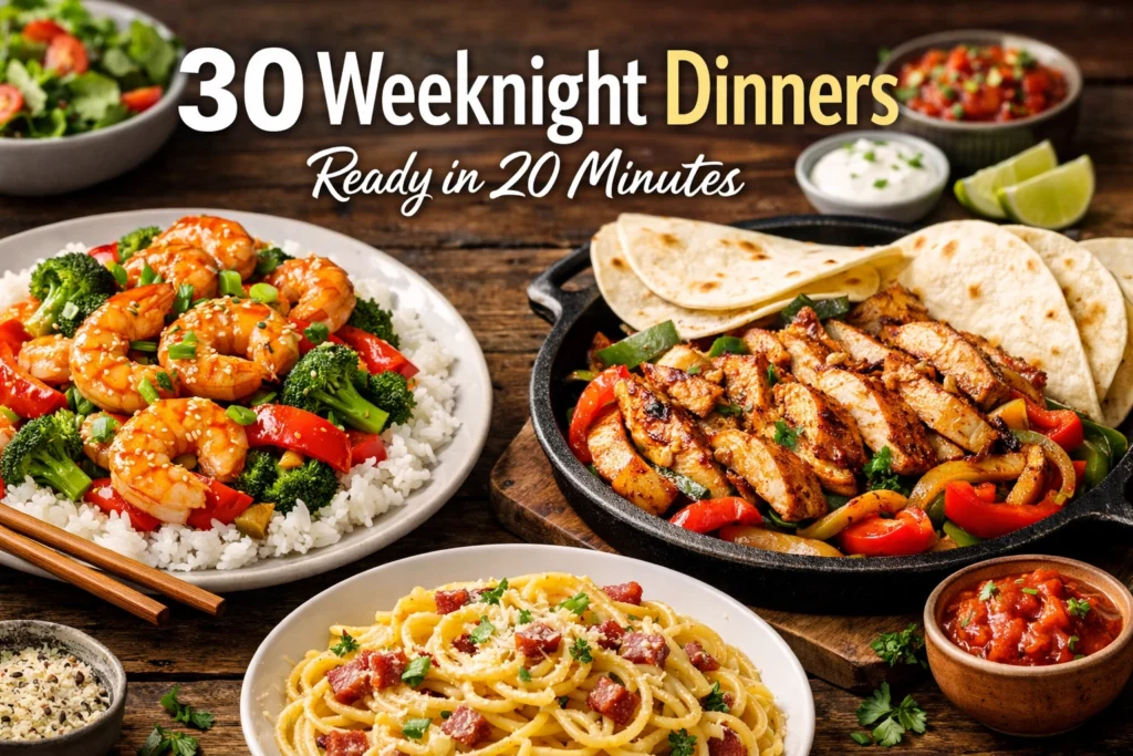 30 Weeknight Dinners Ready in 20 Minutes vvghhfgnbjq