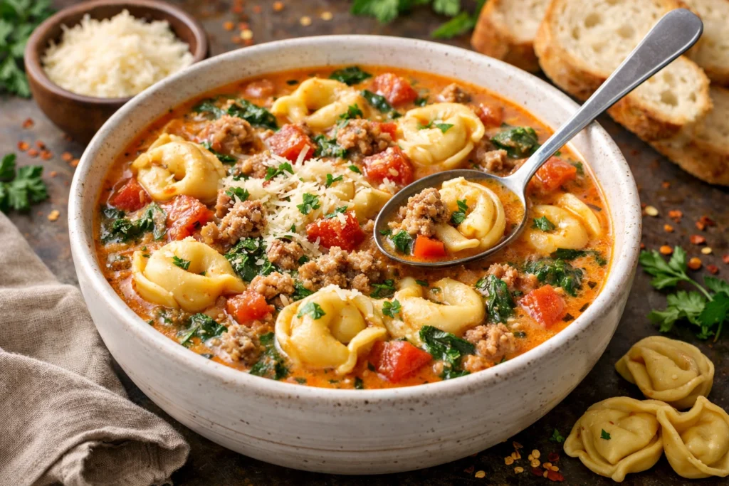 5-Ingredient Sausage and Tortellini Soup ezplh5e40gu