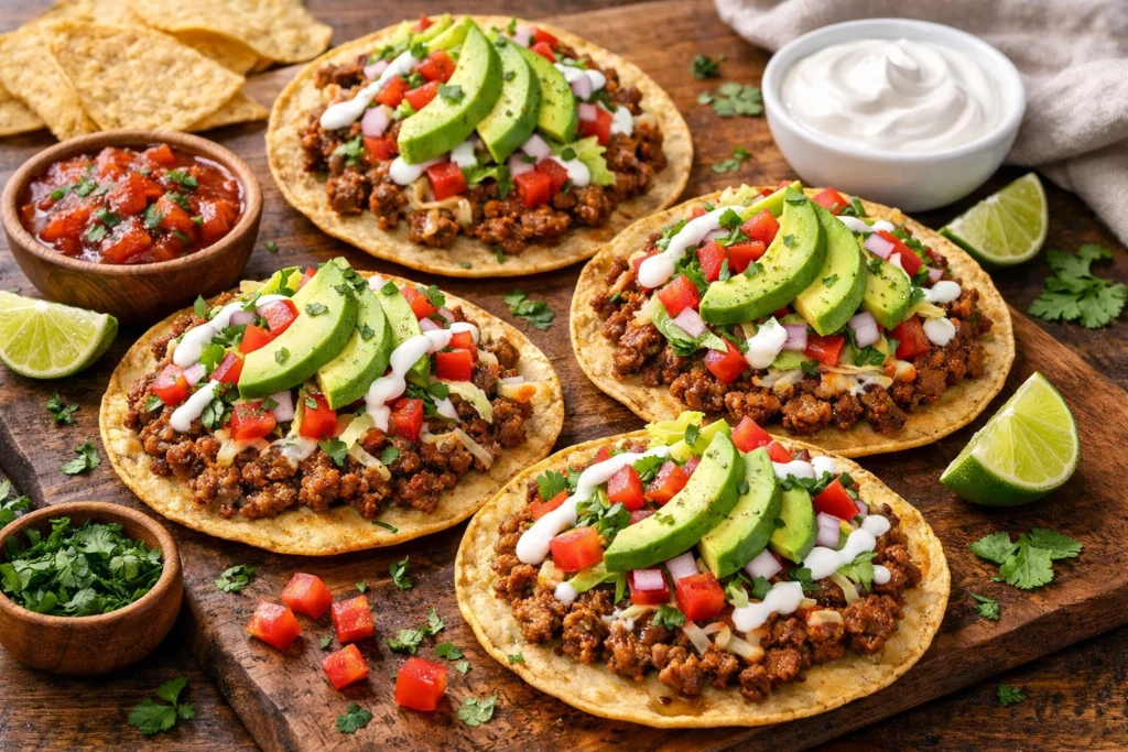 Easy Weeknight Dinners: 5-Ingredient Ground Beef Tostadas qszittburoj